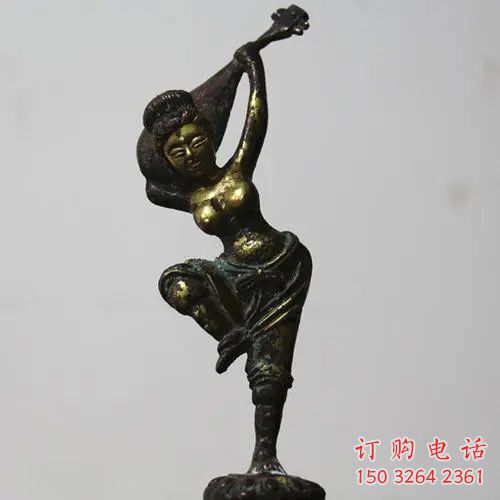 紫銅琵琶銅雕廠家 仿古工藝品銅雕