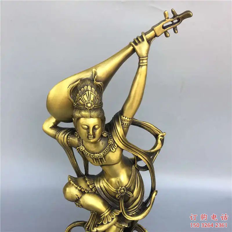 廣場(chǎng)琵琶銅雕廠家 青銅工藝品銅雕