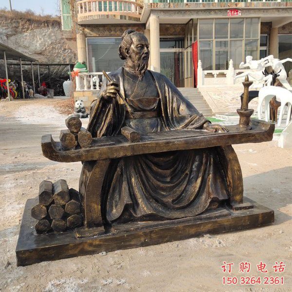 街頭古箏銅雕廠家 城市工藝品銅雕