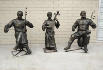 公園琵琶銅雕廠家 街頭工藝品銅雕
