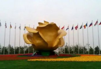 別墅玫瑰花銅雕廠家 公園工藝品花朵銅雕