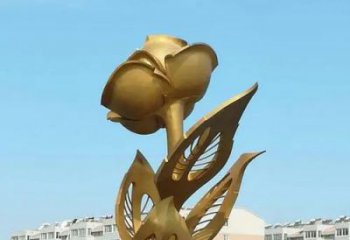 公園玫瑰花銅雕廠家 街頭工藝品花朵銅雕