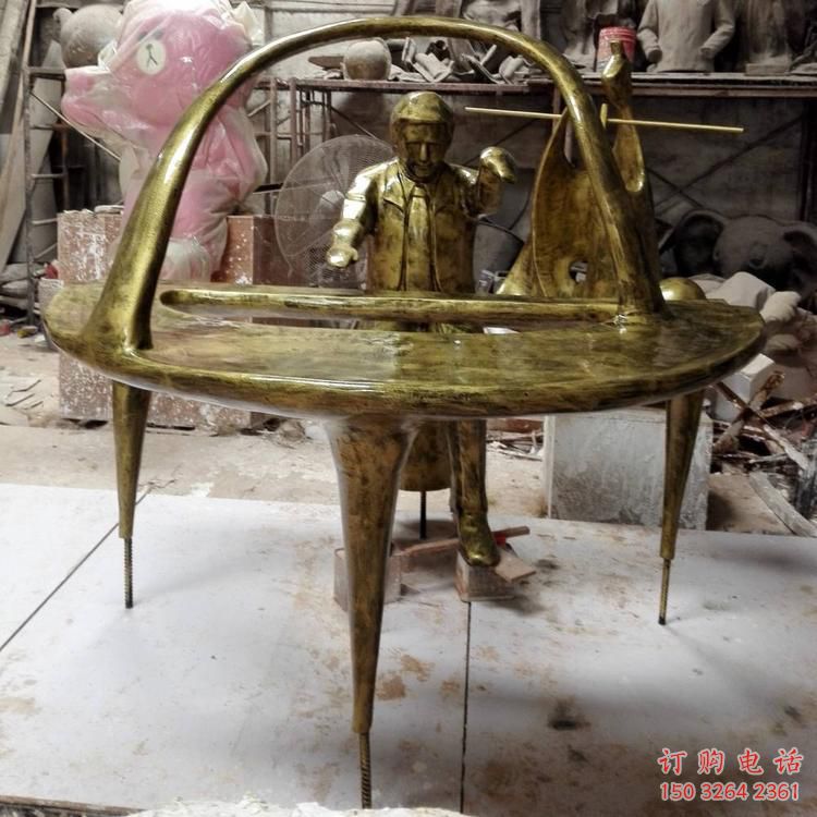 城市鋼琴銅雕廠家 黃銅工藝品銅雕