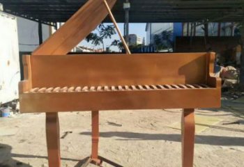 彩繪鋼琴銅雕廠家 仿古工藝品銅雕