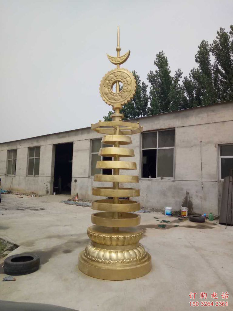 紫銅塔銅雕廠家 仿古工藝品銅雕