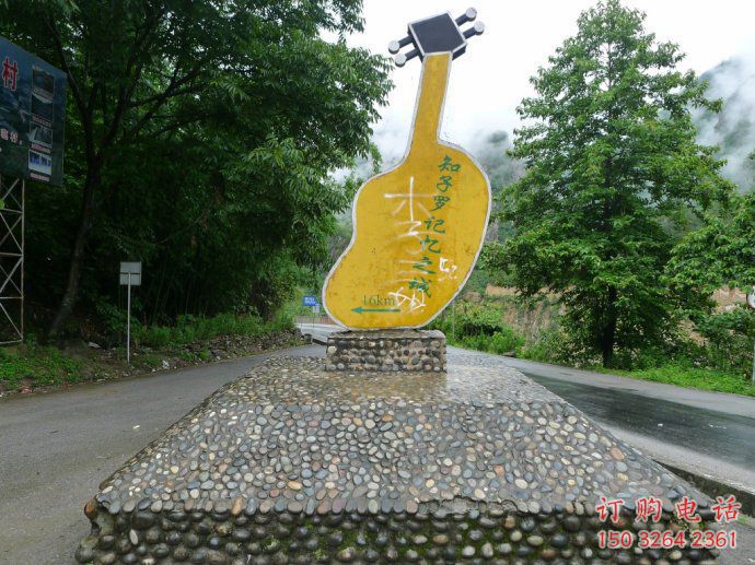 紫銅吉他銅雕廠家 仿古工藝品銅雕