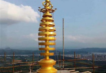 彩繪塔銅雕廠家 仿古工藝品銅雕