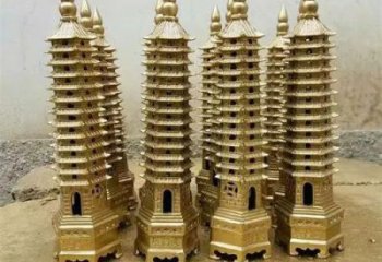 紫銅佛塔銅雕廠家 仿古工藝品銅雕