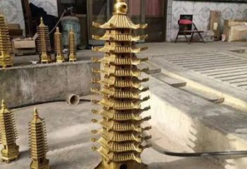 別墅佛塔銅雕廠家 公園工藝品銅雕