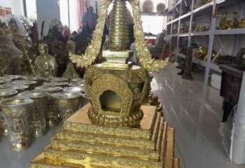 佛塔銅雕廠(chǎng)家 抽象工藝品銅雕