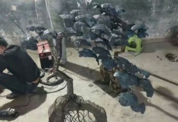 城市迎客松銅雕廠家 黃銅工藝品銅雕