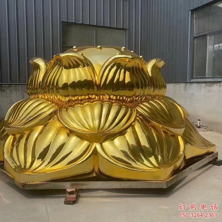 抽象蓮花銅雕廠家 辦公室工藝品銅雕