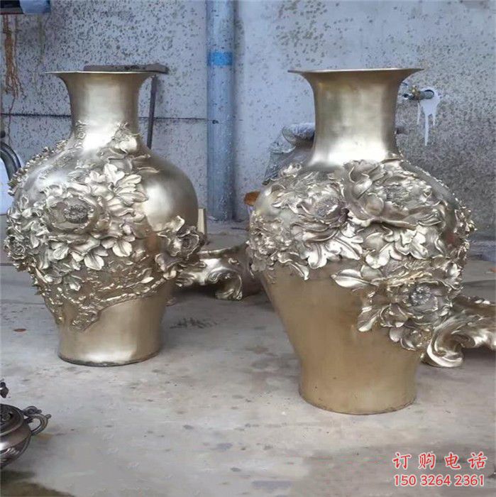 彩繪瓶子銅雕廠家 仿古工藝品銅雕