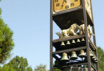 城市時鐘銅雕廠家 黃銅工藝品銅雕