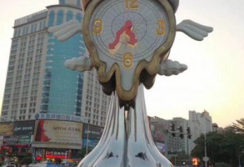 街頭時(shí)鐘銅雕廠家 城市工藝品銅雕