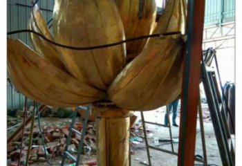 青銅蓮花銅雕廠家 公園工藝品銅雕
