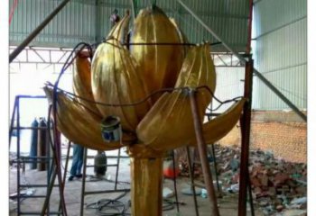城市蓮花銅雕廠家 黃銅工藝品銅雕