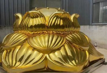 抽象蓮花銅雕廠家 辦公室工藝品銅雕