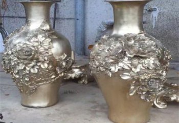 彩繪瓶子銅雕廠家 仿古工藝品銅雕