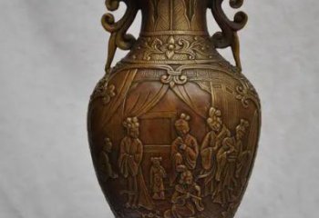 廣場(chǎng)瓶子銅雕廠家 青銅工藝品銅雕