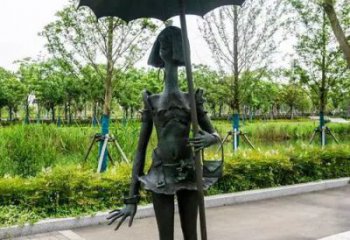 街頭雨傘銅雕廠家 城市工藝品銅雕