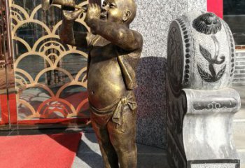 紫銅嗩吶銅雕廠家 仿古工藝品銅雕