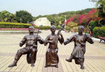 別墅二胡銅雕廠家 公園工藝品銅雕