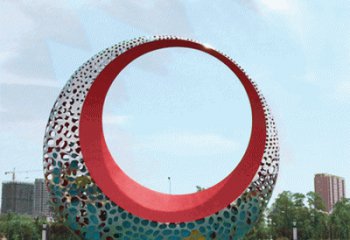 公園圈圈銅雕廠家 街頭工藝品銅雕