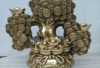 黃銅搖錢樹銅雕廠家 仿古工藝品銅雕