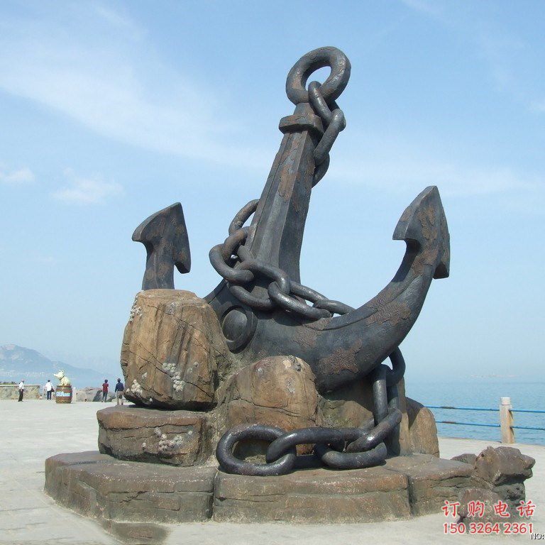 街頭船舵銅雕廠家 城市工藝品銅雕