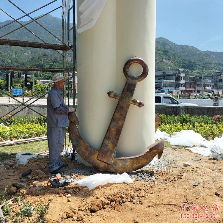 船舵銅雕廠家 抽象工藝品銅雕
