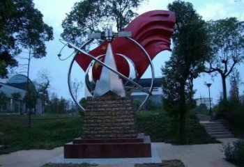 青銅紅旗銅雕廠家 公園工藝品銅雕