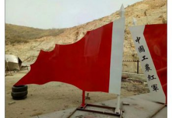 園林紅旗銅雕廠家 青銅工藝品銅雕