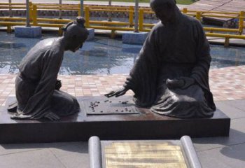 園林象棋銅雕廠家 青銅工藝品銅雕