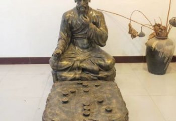 別墅象棋銅雕廠家 公園工藝品銅雕