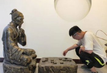 城市象棋銅雕廠家 黃銅工藝品銅雕
