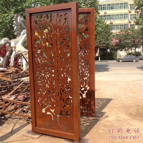 抽象屏風銅雕廠家 辦公室工藝品銅雕