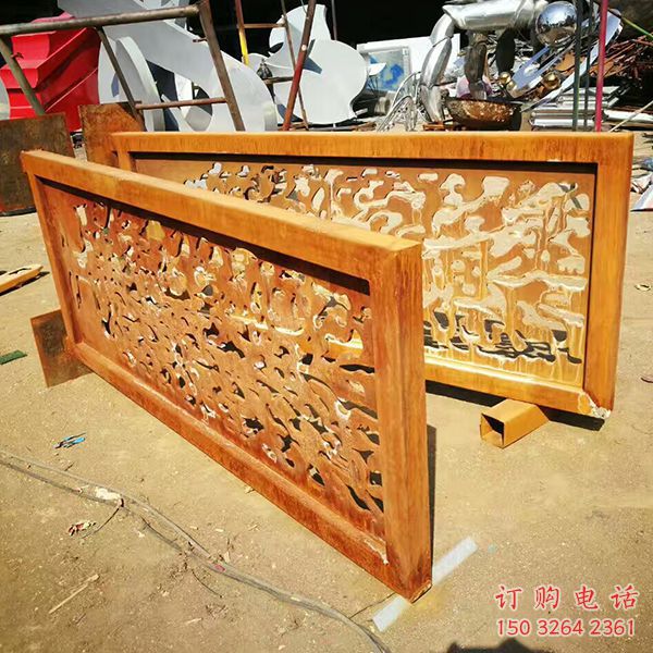 仿古屏風(fēng)銅雕廠家 彩繪工藝品銅雕