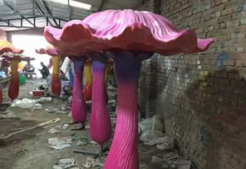 仿古蘑菇銅雕廠家 彩繪工藝品銅雕