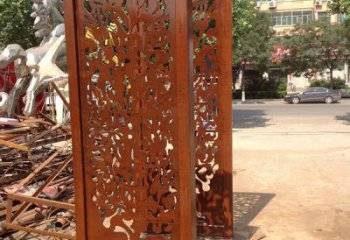 抽象屏風(fēng)銅雕廠家 辦公室工藝品銅雕