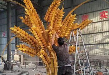 青銅麥穗銅雕廠家 公園工藝品銅雕