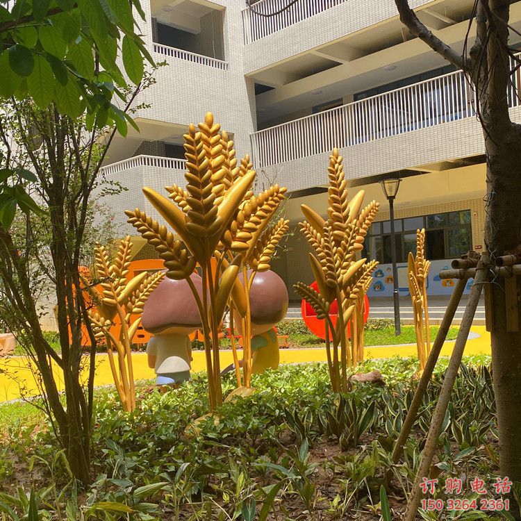 公園麥穗銅雕廠家 街頭工藝品銅雕