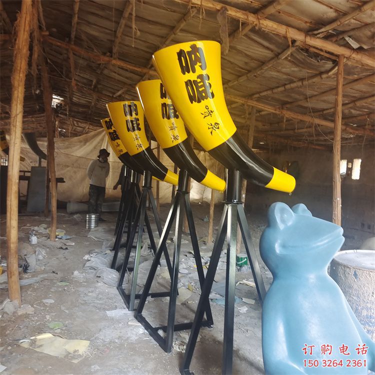 青銅喇叭銅雕廠(chǎng)家 公園工藝品銅雕