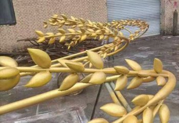 街頭稻谷銅雕廠家 城市工藝品銅雕