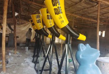 青銅喇叭銅雕廠家 公園工藝品銅雕