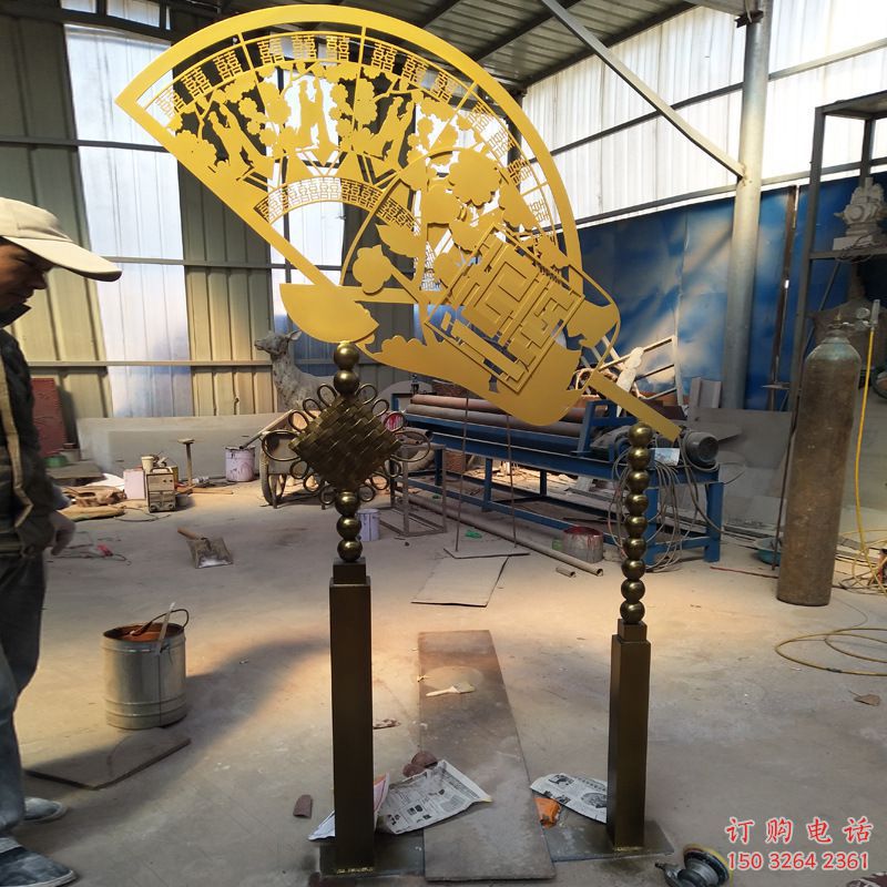 黃銅扇子銅雕廠(chǎng)家 仿古工藝品銅雕