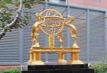 公園地動(dòng)儀銅雕廠家 街頭工藝品銅雕