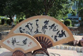 別墅扇子銅雕廠家 公園工藝品銅雕
