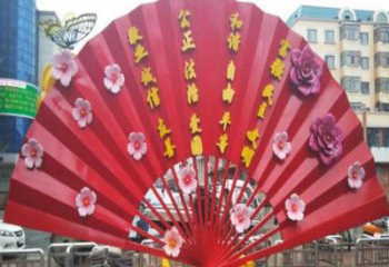彩繪扇子銅雕廠家 仿古工藝品銅雕
