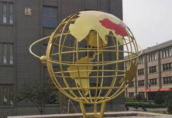 青銅地球儀銅雕廠家 公園工藝品銅雕